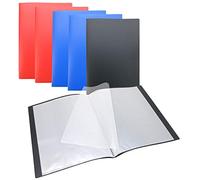 WAYTEX 931400P Lot de 6 Protèges Documents A4 40 Vues 20 Pochettes Couverture Polypro Couleurs Assorties