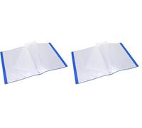 WAYTEX 931401 Protège Documents A4 40 Vues 20 Pochettes Couverture Polypro Bleu (Lot de 2)