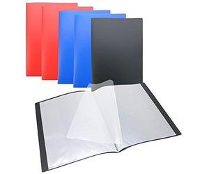 WAYTEX 931420P Lot de 6 Protèges Documents A4 80 Vues 40 Pochettes Couverture Polypro Couleurs Assorties