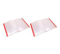 WAYTEX 931422 Protège Documents A4 80 Vues 40 Pochettes Couverture Polypro Rouge (Lot de 2)