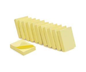WAYTEX 931640 1200 Notes autocollantes repositionnables jaune pastel 12 blocs de 100 feuilles 3,7 x 5 cm sens vertical