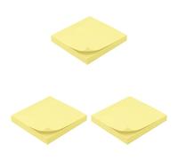 WAYTEX 931642 Notes autocollantes bloc de 100 feuilles jaunes carrées 75 x 75 mm adhésives repositionnables (Lot de 3)