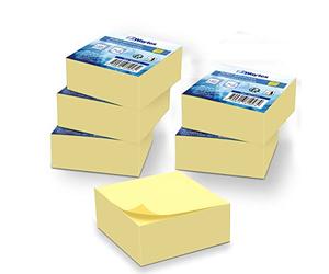 WAYTEX A931651C6 1920 Notes autocollantes Pack de 6 blocs de 320 feuilles jaune carré 75x75 mm adhésives repositionnables
