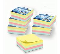 WAYTEX A931652C6 1920 Notes autocollantes Pack de 6 blocs de 320 feuilles couleurs pastels carré 75x75 mm adhésives repositionnables