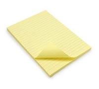 Waytex Notes adhésives 931685 A5 lignées 100 feuilles repositionnables Jaune pastel