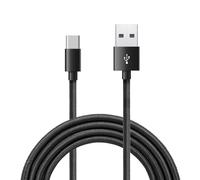 Waytex Câble USB C 3.1 vers USB pour Chargeur et Données, Longueur 1,00 m, Fiche type C Mâle, Fiche type A Mâle, Gaine Nylon anti-rupture Noir pour Iphone, Ipad, Samsung et tout appareil avec prise C