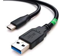 Waytex Câble USB-C vers USB-A 3.0 2m Charge Rapide 3A Transfert 5Gbps Moulé Double Blindage Cordon Type C Compatible Smartphone Tablette USB 2.0 1.1