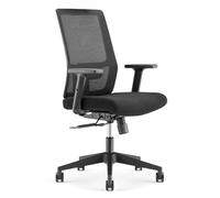Waytex Chaise Bureau Ergonomique, Fauteuil d’Ordinateur Qualité Pro, 6 Réglages indépendants, Dossier, Assise, Soutien Lombaire et Accoudoirs, Basculant Synchrone - Noir