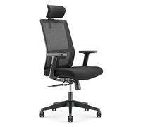 Waytex Chaise de Bureau Confort Noir Fauteuil de Bureau Dossier Hauteur réglable, Soutien Lombaire, Appui-tête et Accoudoirs réglables Profondeur d’Assise, Siège de Bureau basculant Synchrone