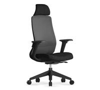 Waytex Chaise de Bureau Noire avec Appui-tête et Accoudoirs Qualité Professionnelle, 9 Réglages, Soutien Lombaire, Translation d’Assise, Siège basculant synchrone avec Soutien Lombaire