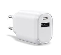 WAYTEX Chargeur Rapide 30W USB C et USB A, QC 3.0+PD avec Puce IC pour Charge sécurisée et Protection Batterie, pour Smartphone, Tablette, Ordinateur Portable, iPhone, iPad, Samsung