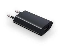 Waytex Chargeur USB 5V - 1A Prise Adaptateur Secteur Universel USB Chargeur pour iPhone, iPad, Smartphone Android Smartwatch, Tablette, Écouteurs, Couleur Noir