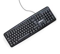 Waytex Clavier Ordinateur Filaire USB AZERTY - 105 Touches - avec Pavé Numérique - Plug and Play - Noir