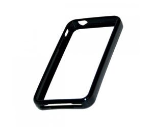 Waytex Coque Bumper pour iPne 4 / 4S en Silicone Noir