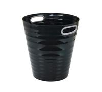 Waytex Corbeille à papier en plastique design moderne pour bureau, chambre, salle de bain -Poubelle de bureau Contenance 12,5L - Couleur Noir