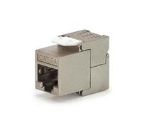 Waytex Embase Keystone RJ45 Courte Cat6a FTP sans outil - Connecteur métal zinc nickelé -10 Gbps 500MHz - Blindé FTP - Repérage T568 A/B - AWG22 à 26 avec serre-câble