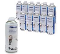 Waytex Lot de 12 Dépoussiérants Spray Air sec 400ml Ultra Puissant 5 bars, Bombes d’Air Comprimé Nettoyant pour PC, Clavier, Appareil Photo et Composants électroniques, avec buse précision