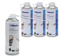 Waytex Lot de 4 Dépoussiérants Spray Air sec 400ml Ultra Puissant 5 bars, Bombes d’Air Comprimé Nettoyant pour PC, Clavier, Appareil Photo et Composants électroniques, avec buse précision