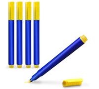 Waytex Lot de 5 Feutres Détecteurs de Faux Billets Facile et Rapide, Stylos Vérificateurs de Billets de banque, Testeurs euros et toutes monnaies