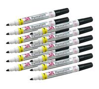 Waytex Marqueurs permanents pointe ogive 2 mm - Noir Pack de 12