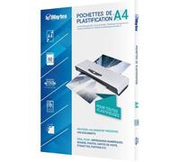 WAYTEX Pack 50 feuilles de plastification A4 75 microns finition brillante transparente