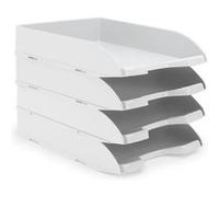 Waytex Pack de 4 Corbeilles à Courrier A4 Plastique Opaque Blanc