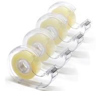 Waytex Pack de 4 Ruban adhésif transparent avec Dévidoir, haut pouvoir adhésif, largeur 19 mm rouleau de 33m qualité Pro épaisseur 50 microns Brillant