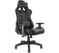 Waytex RACING Fauteuil de Bureau forme baquet simili cuir Noir avec accoudoirs réglables Noir G