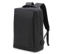 WAYTEX Sac à dos ordinateur 15'' - Imperméable, port USB & jack, 2 compartiments, dos et bretelles respirants, Noir