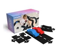 waytoplay King of The Road - La route de jouet flexible - 40 pièces - Avec voitures - Jouez avec vos voitures à l'intérieur et à l'extérieur - Fabriqué aux Pays-Bas