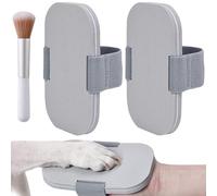 WAYUTO Lot de 2 planches à griffer et brosse de nettoyage pour chiens - Lime à ongles sans anxiété - Grand tapis à gratter - Planche à main pour les ongles - Brosse douce pour animaux domestiques -