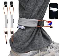 WAYUTO Lot de 2 sangles de pantalon de vélo magnétiques réglables avec fermeture élastique multifonction et design réfléchissant pour l'équitation, les sports de plein air, orange