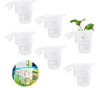 WAYUTO Lot de 6 pots de fleurs en acrylique pour aquarium - Pour décoration d'aquarium