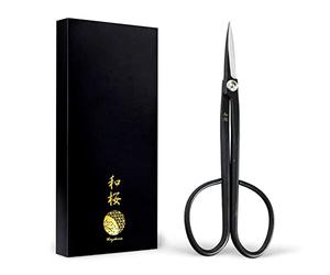 Wazakura Ciseaux à Bonsaï Japonais, 210 mm, Sécateur et Outil Jardinage Élagage, Fabriqués au Japon, Modèle Twig Coupe-Brindilles Yasugi Noir