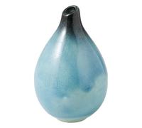 Wazakura Ikebana Vase d'arrangement Floral, Pot de Fleurs en céramique soliflore, Décoration d'intérieur Artisanale Japonaise, Goutte Bleue, Émail, Une Fleur, Mino Ware, 200 ML, Déco Zen & Ikebana
