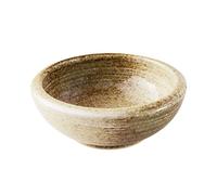 Wazakura Petit Vase Rond Ikebana Fabriqué au Japon, Bol pour Arrangement Florale Peint à la Main, Fournitures de Poterie Couleur Beige Sable Minoyaki Series