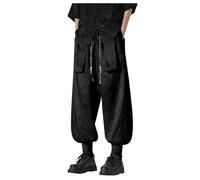 WAZHAKU Kung Fu Pantalon d'entraînement pour arts martiaux chinois Tai Chi Kung Fu Wing Chun Shaolin Yoga Knickerbocker Gracieux Ample Jambes Pantalon d'entraînement Bloomers Unisexe Loisirs Mode