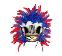 WAZHAKU Masque à plumes vénitien pour femme - Costume de fête - Bal de fin d'année - Masque pour les yeux - Masque pour les yeux - Avec paillettes et plumes - Accessoire de corbeau