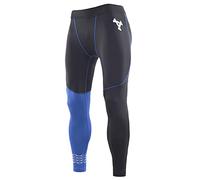 WAZHAKU Pantalon de compression pour homme - Long - Séchage rapide - Respirant - Pour le fitness, la gym, le jogging, l'entraînement, le basket-ball - Pantalon de compression pour homme, bleu, XXL