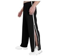 WAZHAKU Pantalon de jogging large pour homme avec fermeture éclair latérale - Pantalon de sport large - Pantalon de rééducation - Ouverture latérale - Pantalon de loisirs - Pantalon de survêtement