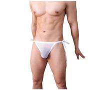 WAZHAKU Tanga Hommes Plaid Imprimé Respirant Léger Sexy Sous-vêtements Tanga Ouvert pour Homme avec Poches Backless Tanga Jockstrap G String Garçon Hommes Sexy Chaud Gay Short de Sport pour Homme,