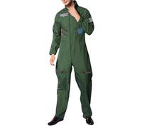 WAZHAKU Uniformes de pilote pour homme, carnaval, fête, spectacle de groupe, costume de pilote, costume d'aviateur, cosplay, Halloween, fête, carnaval, vêtements pour adultes