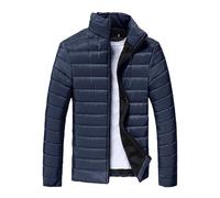 WAZHAKU Veste d'hiver légère pour homme - Parka de sport - Veste bomber - Veste d'hiver - Veste de jogging - Veste matelassée légère - Veste de loisirs - Coupe droite - Veste de randonnée douce