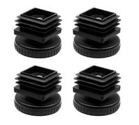 Waziaqoc Lot de 4 pieds de nivellement carrés réglables pour bureau, maison, table, chaise, inserts carrés pour meubles, 30 mm x 30 mm, noir