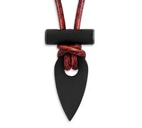 Wazoo Spark Necklace™ Collier allume-feu pour l'extérieur | Pendentif en oxyde de zirconium et ferrocérium (noir percuteur)