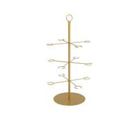 WAZUBC Arbre à Cocktail pour 12 Verres, Cocktails Champagne Gin Présentoir à Suspendre pour Boissons, Cocktails, Bar, Fête (doré)