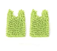 WAZUBC Lot de 2 sacs de courses réutilisables élastiques avec motif à bulles pour un usage quotidien, les voyages, le rangement à emporter, Vert, one size