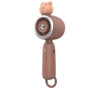 WAZUBC Mini Ventilateur de Bureau de Poche avec 3 Vitesses, Ventilateur Portable USB Brumisateur Rechargeable pour L'extérieur, les Voyages ou L'intérieur, le Bureau, la Maison (marron)