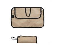 WAZUBC Pochette de Rangement Portable pour Couverts Oxford Sac de Rangement pour Cuillère, Fourchette, Baguettes, Couverts de Camping (Kaki)