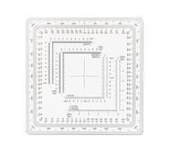 WAZUBC Règle de Coordonnées Portable, échelle de Coordonnées et Rapporteur pour Panneaux Tactiques Rapporteur de Carte pour Des Tâches Précises D'arpentage et de Cartographie (Style E)
